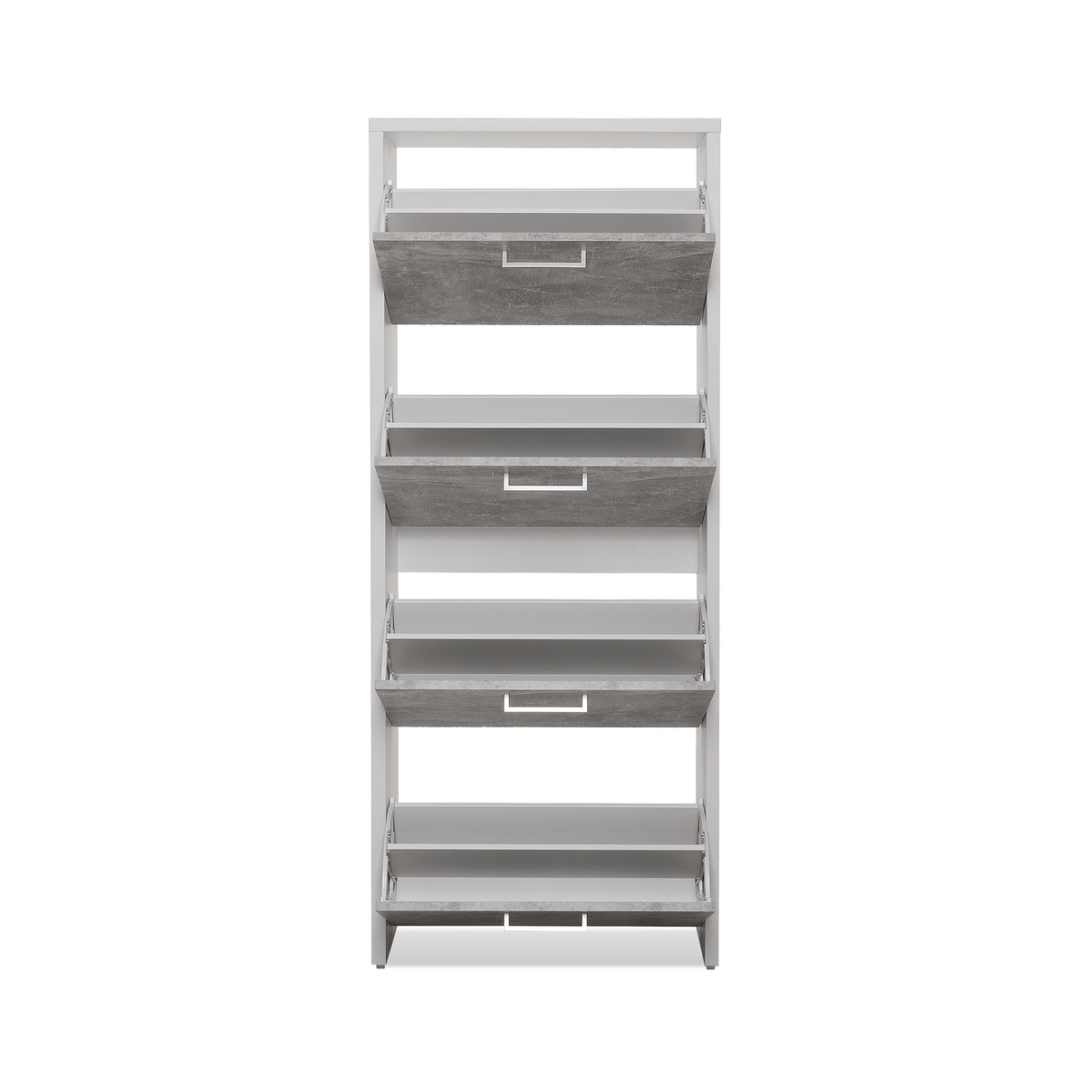 Schoenenkast 4L, B64-H158, Wit-Beton