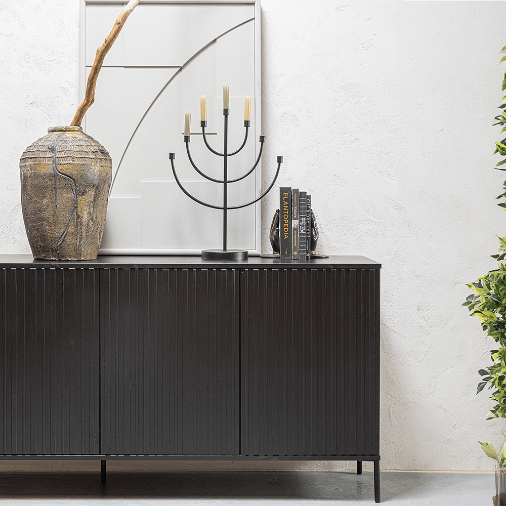 Woood Dressoir GRAVURE Zwart B200