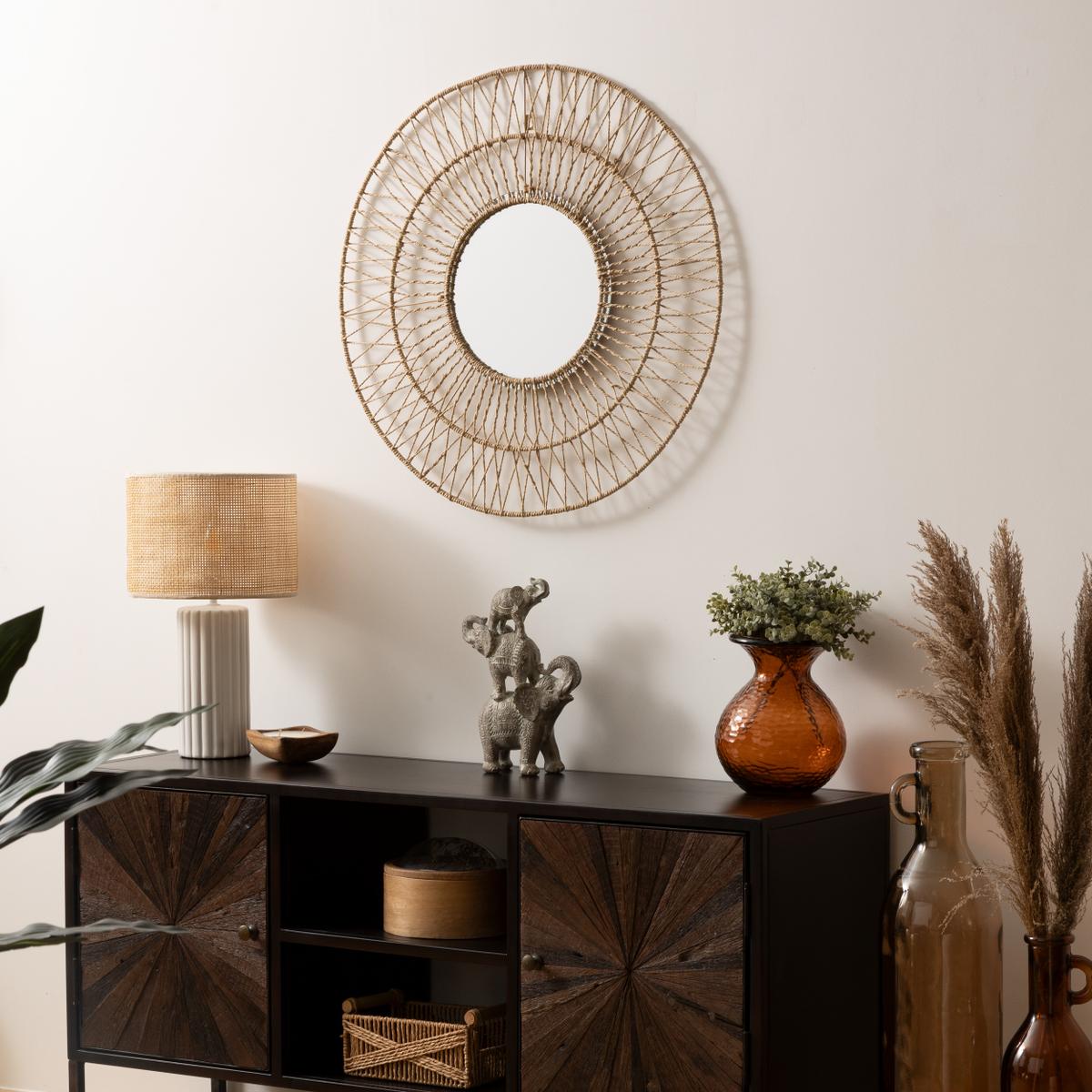 Spiegel MIZLI Ø75 Touw Naturel 