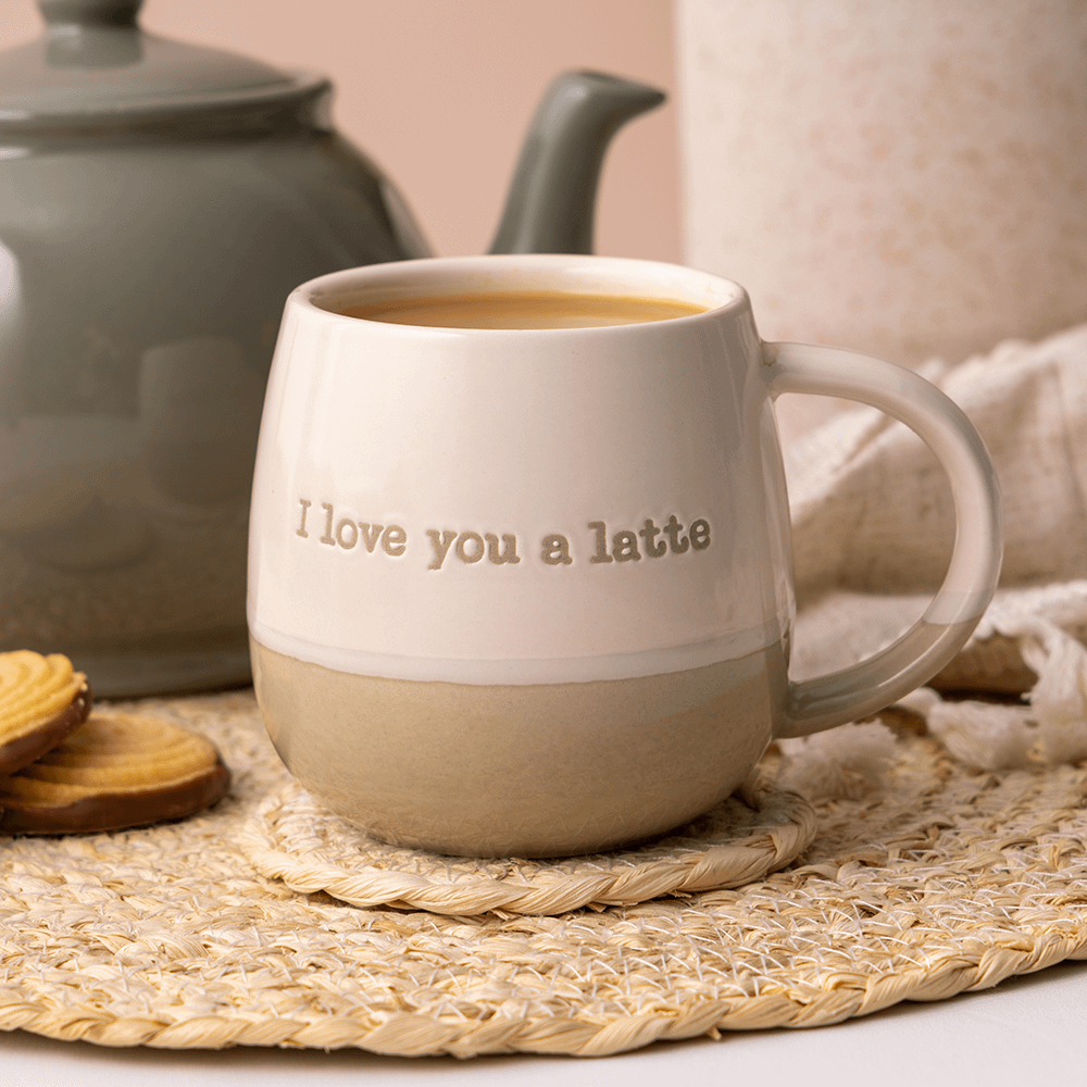 Mok I LOVE YOU LATTE 340ml Beige
