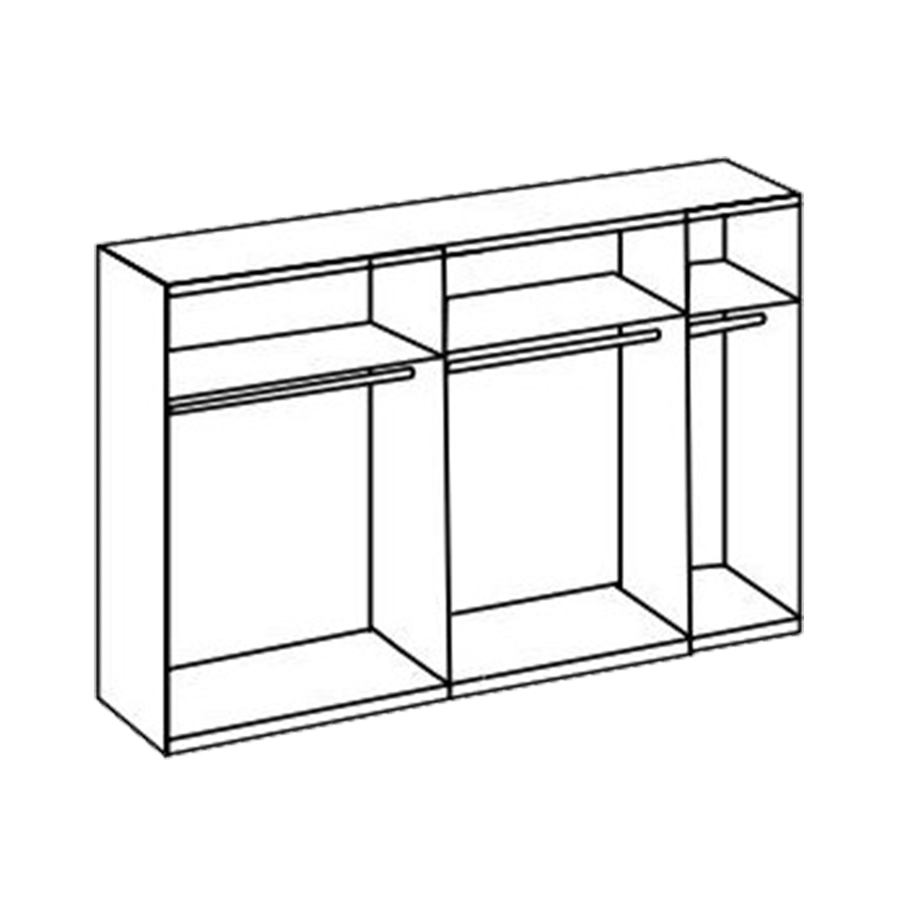 Kleerkast GERONA Grafiet/Artisan Eik B250 Kleerkast GERONA Grafiet/Artisan Eik B250