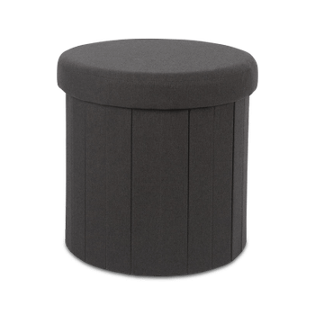 Opbergpouf DOAKA Rond Zwart Opbergpouf DOAKA Rond Zwart
