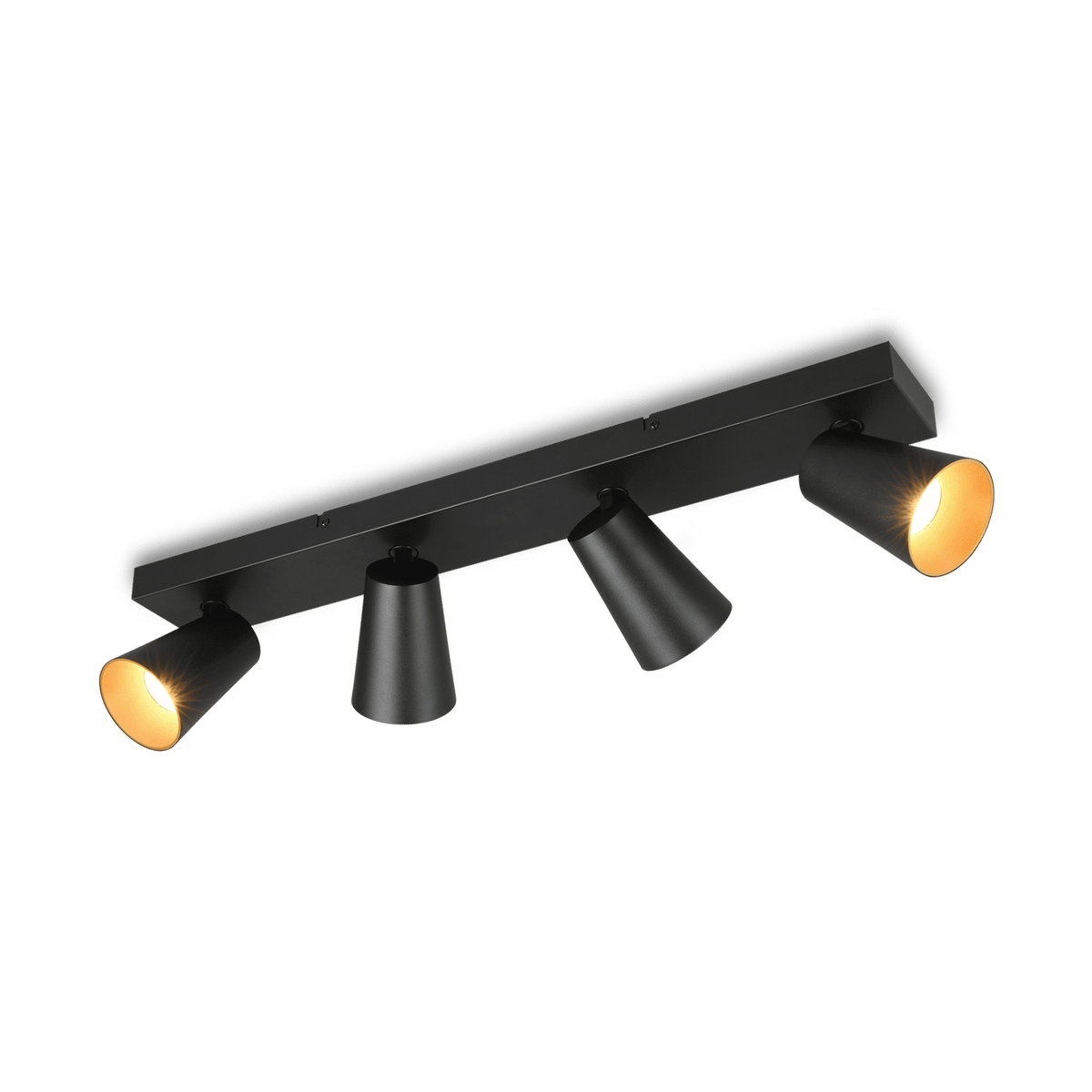 Spot SHARP 4Del. Met. Zwart/Goud