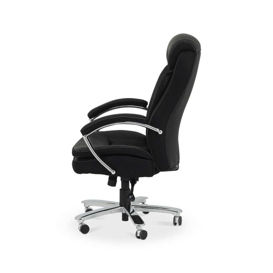 Bureaustoel ROAR met Arm PU Zwart/Chroom Bureaustoel ROAR met Arm PU Zwart/Chroom