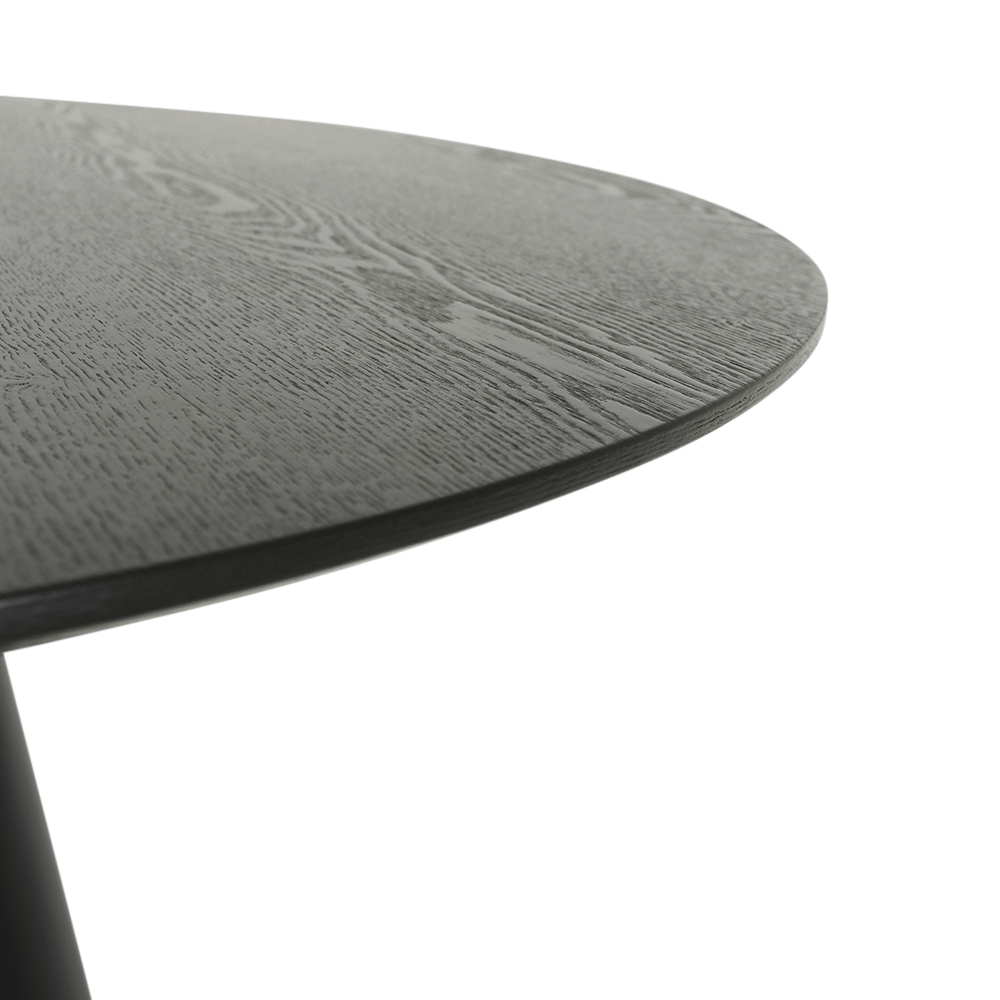 Eettafel FERMO Ø120 Fineer Zwart