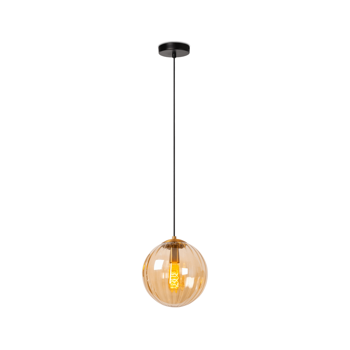 Hanglamp MONSARAZ 1Del. Glas Amber
