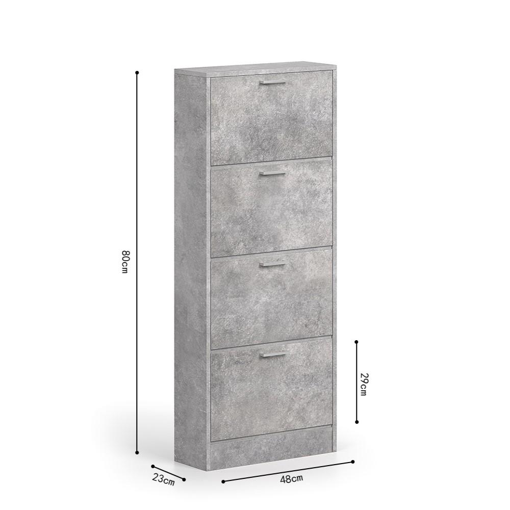 Schoenenkast MAUI 4L Beton