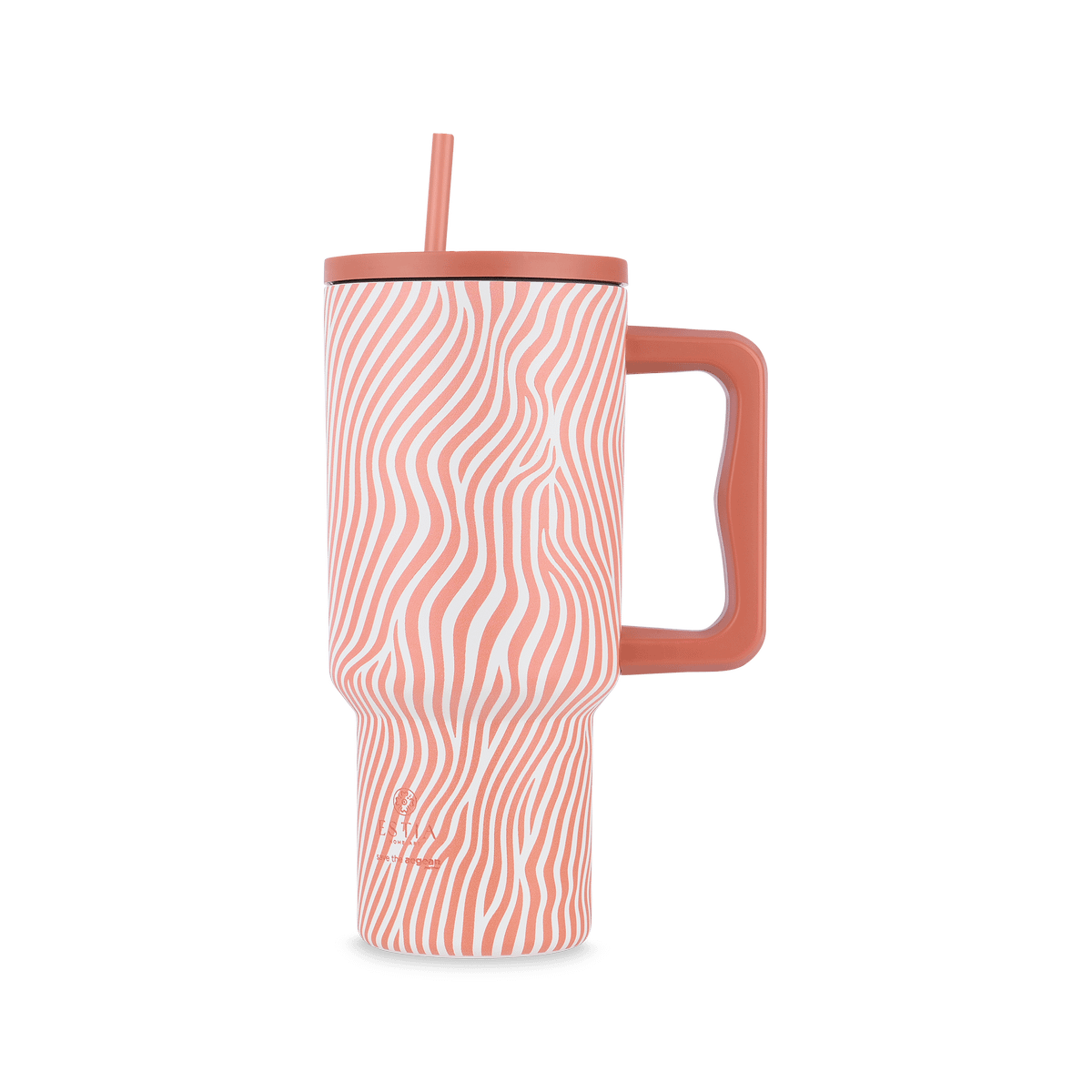 Isoleefles DAMYAN 900ml Ribbel Peach