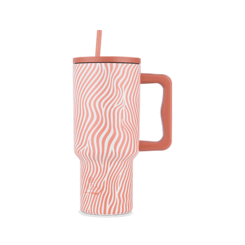 Isoleefles DAMYAN 900ml Ribbel Peach Isoleefles DAMYAN 900ml Ribbel Peach