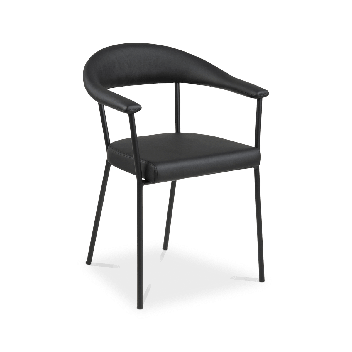 Armstoel NOMI PU Zwart 