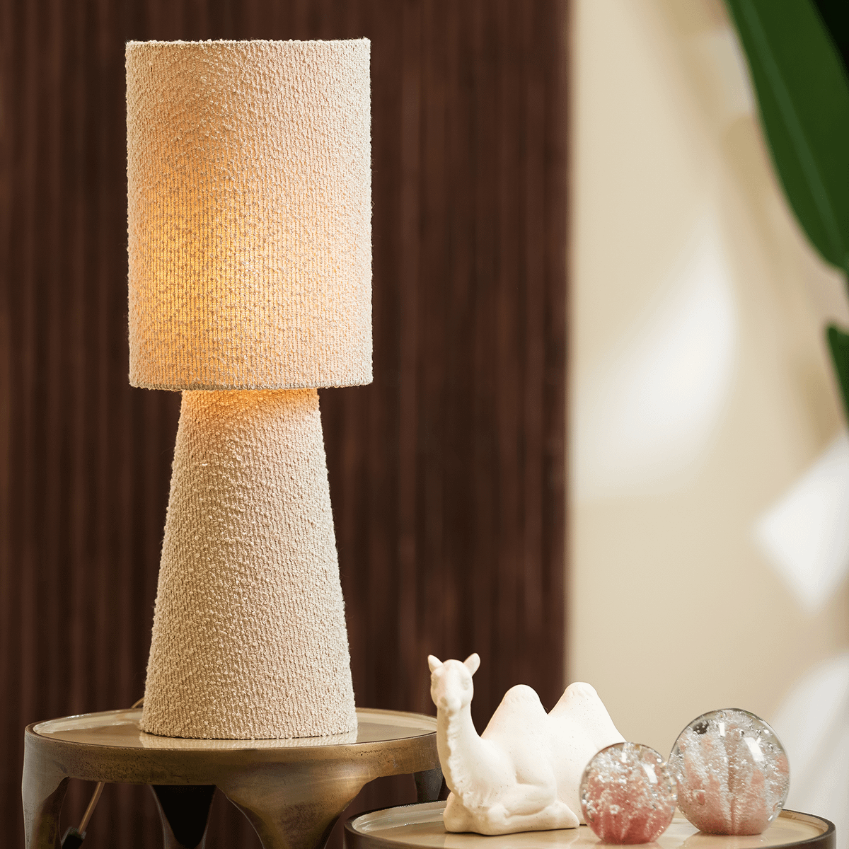 Tafellamp MICKEY Bouclé Zand