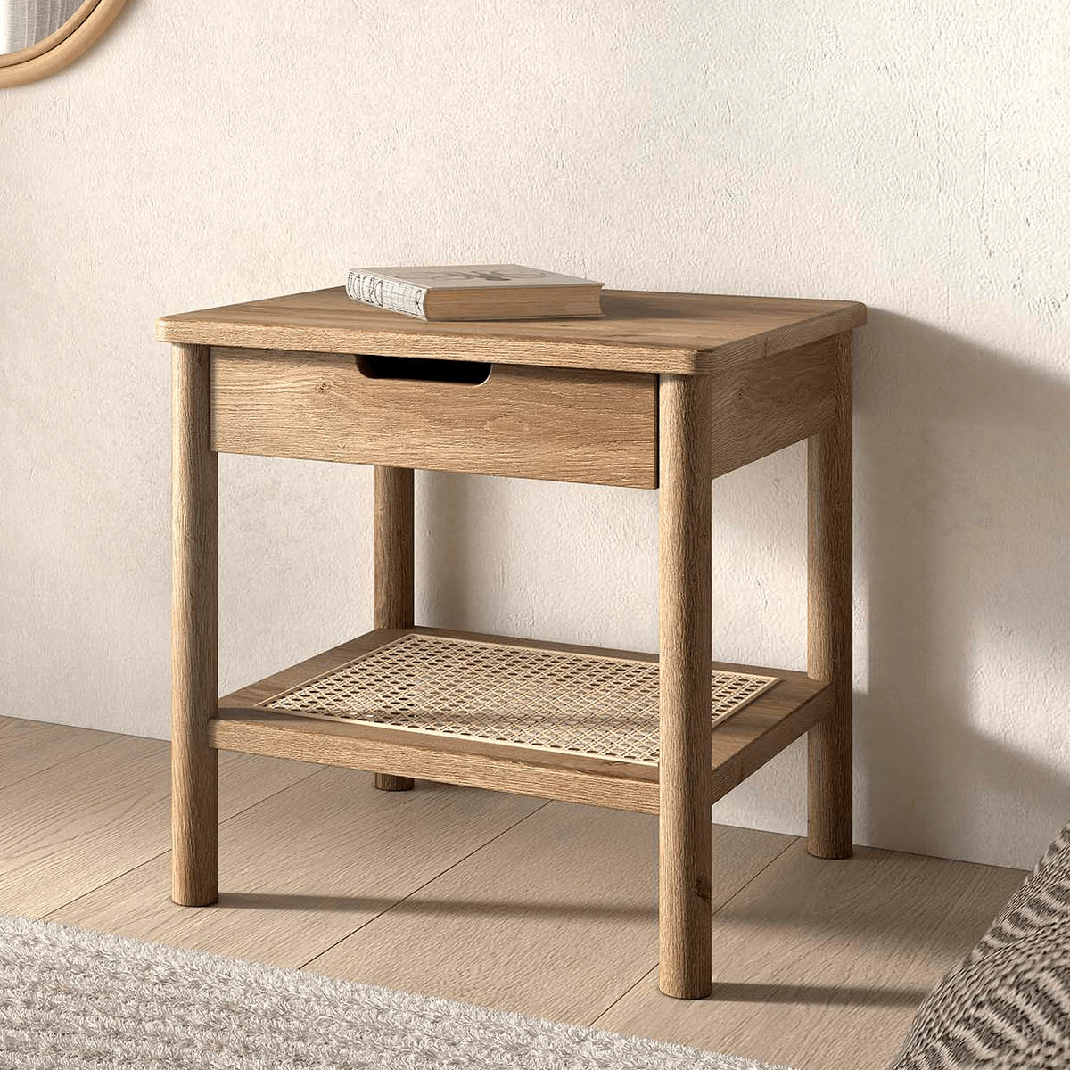 Nachttafel OLIVE Rotan Eik