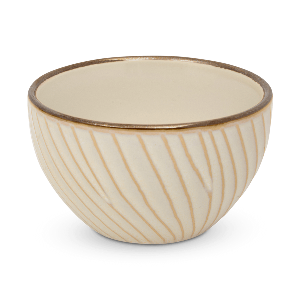 Kom HELLA 32cl Keramiek Strepen Beige
