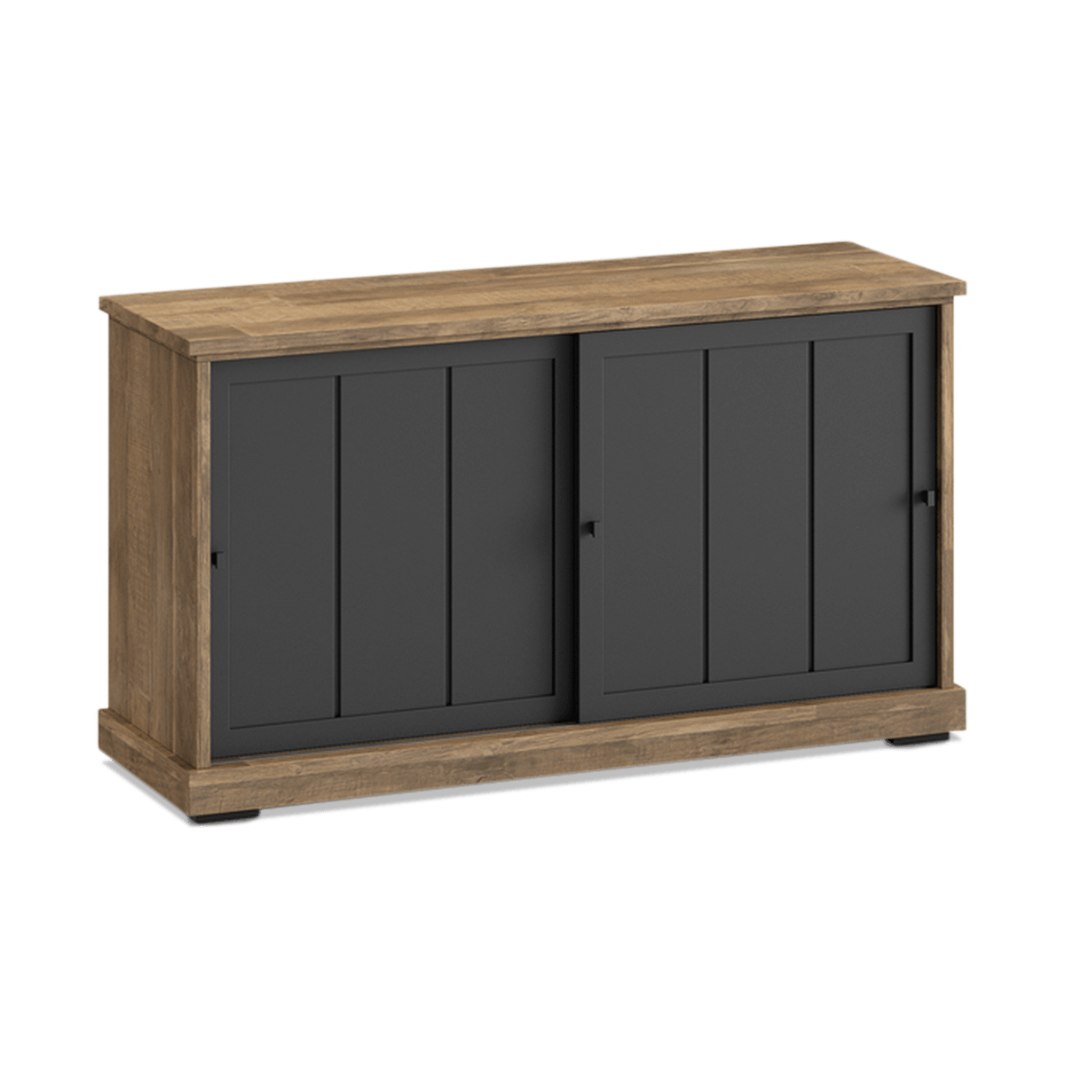 Dressoir TOLUCA Old teak/Zwart B159