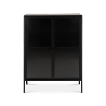 Vitrinekast SPARROW Metaal Zwart Vitrinekast SPARROW Metaal Zwart