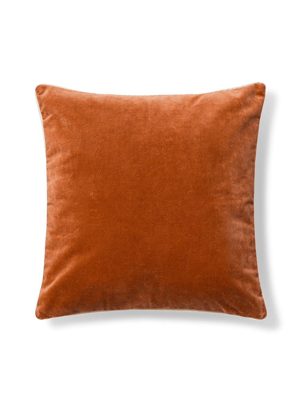 Tivani oranje kussenhoes van fluweel met borduursel 45 x 45 cm