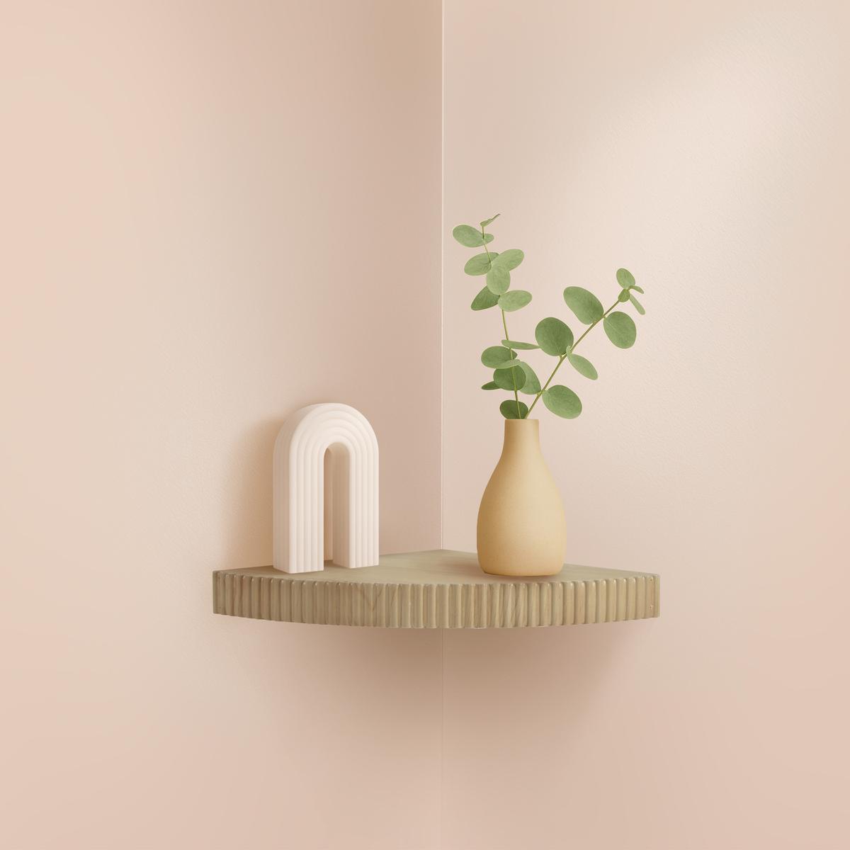 Wandplank ONNIA Hoek Ribbel Naturel