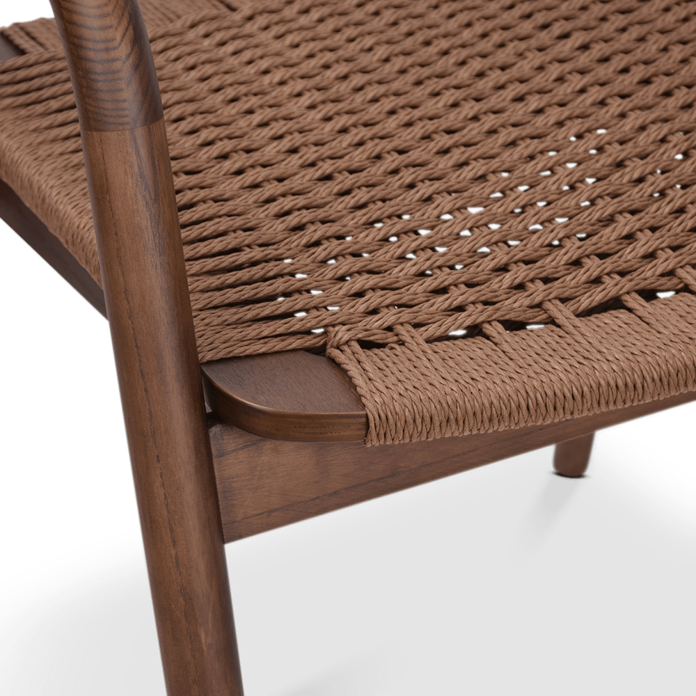 Armstoel OLAN Ash Wood Walnut/Brown Weave