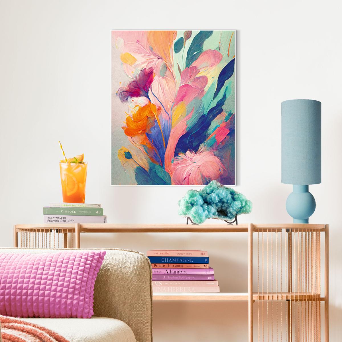 Framed Canvas DREAMY FLOWERS 40x50