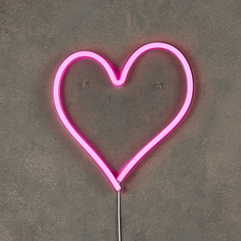 Wandlamp HART Neon Roze Wandlamp HART Neon Roze