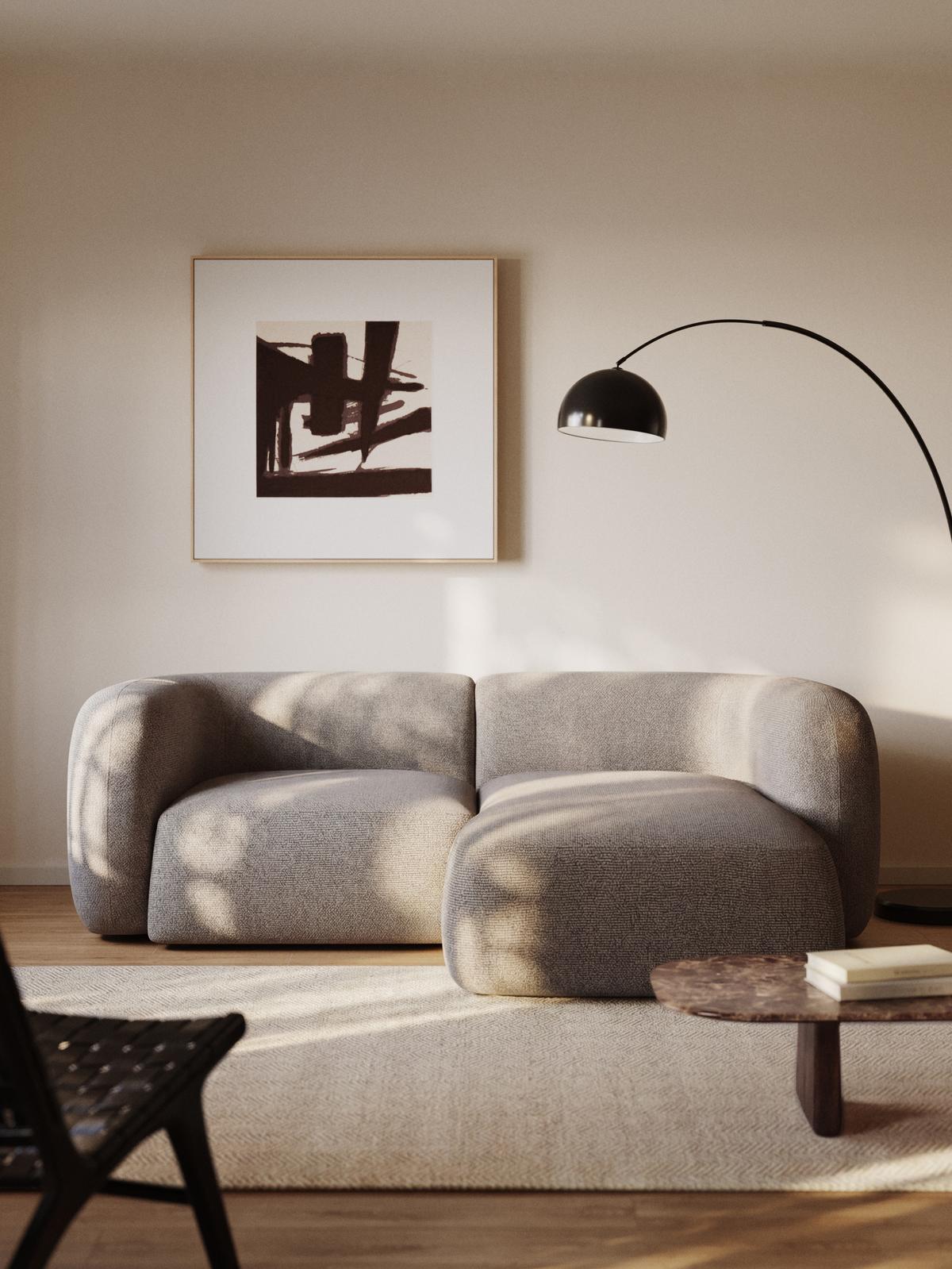 Hoeksalon Martina Longchair rechts Steenkleur B230