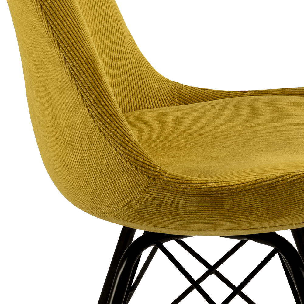 Kuipstoel KORDELIO Wind fabric yellow 90