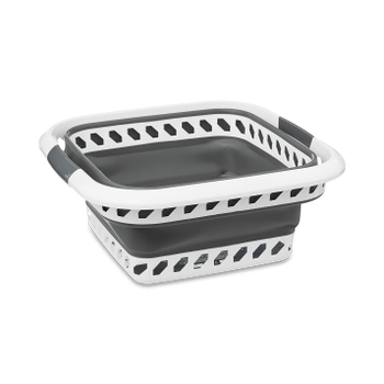 Wasmand LAUNDRIK S Plooibaar Wit/Grijs Wasmand LAUNDRIK S Plooibaar Wit/Grijs