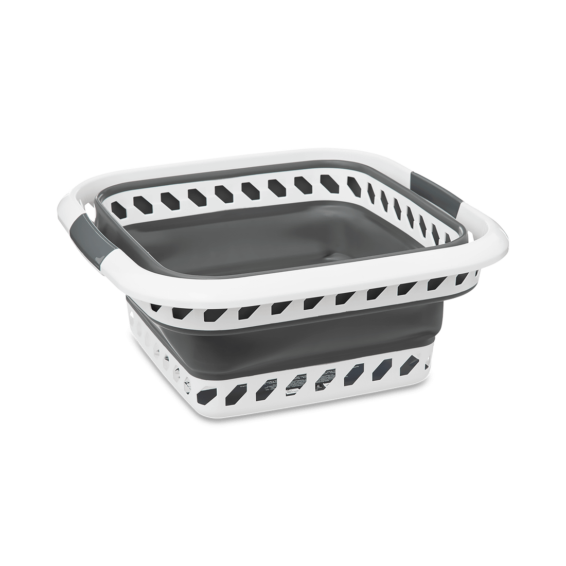 Wasmand LAUNDRIK S Plooibaar Wit/Grijs Wasmand LAUNDRIK S Plooibaar Wit/Grijs