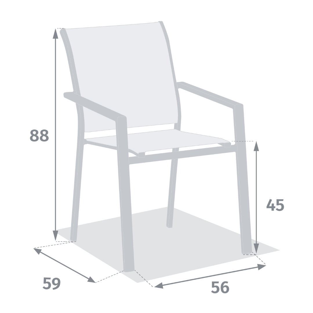 Tuinstoel DURELLA Grijsbruin Tuinstoel DURELLA Grijsbruin