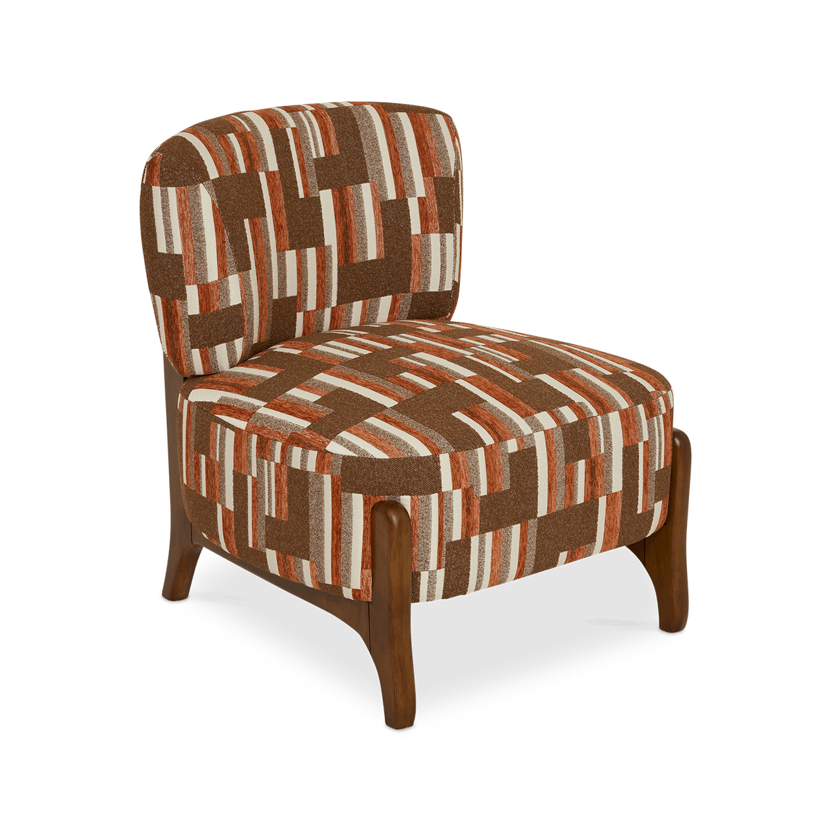 Fauteuil CALIOZ Bruin/Oranje