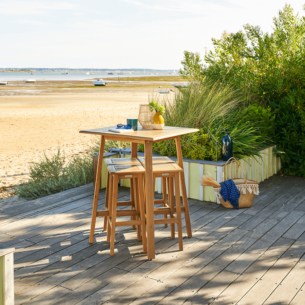 Bartafel PRIMITIVO 80x80 Acacia  Bartafel PRIMITIVO 80x80 Acacia