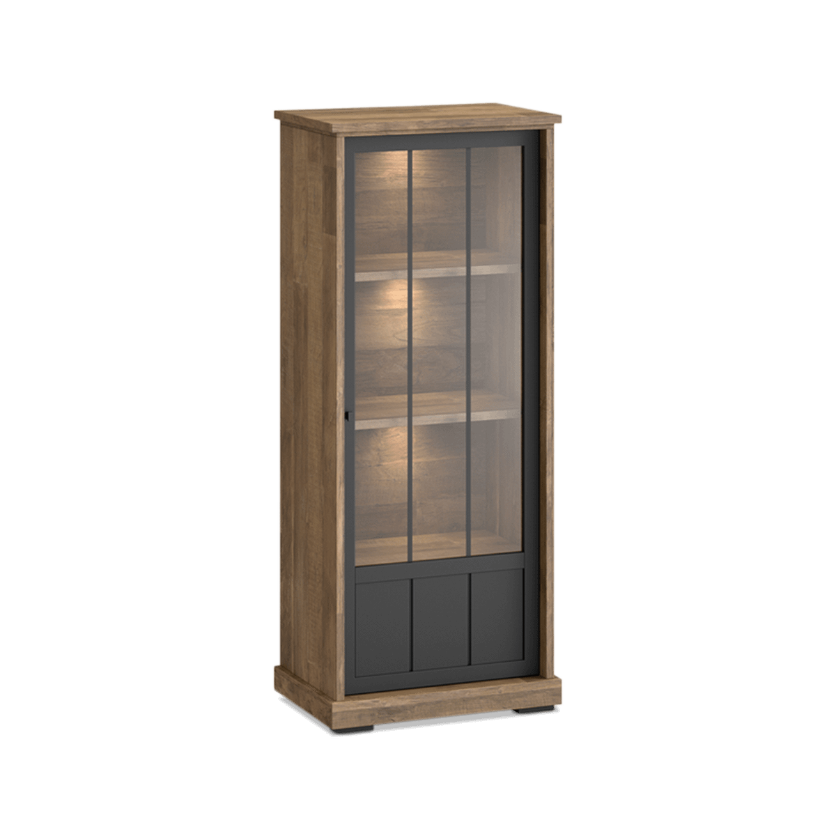 Barkast TOLUCA Old teak/Zwart Links B77
