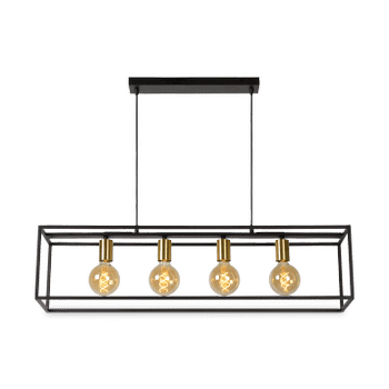 Hanglamp RUBEN 4-delig Zwart/Goud Hanglamp RUBEN 4-delig Zwart/Goud