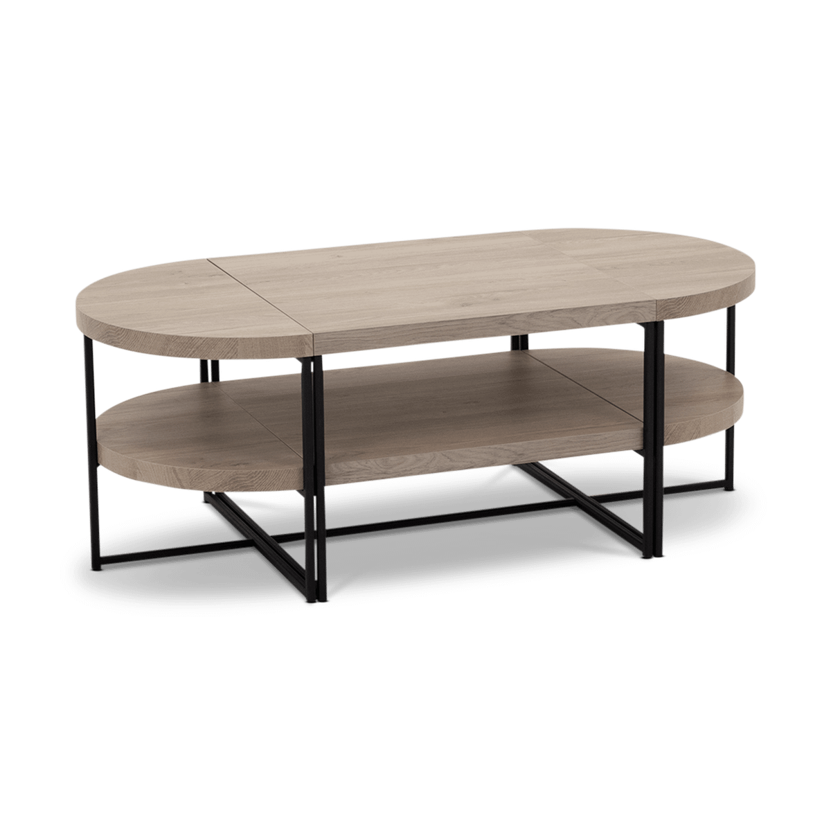 Salontafel 3-delig VEKTOR 1 Old oak