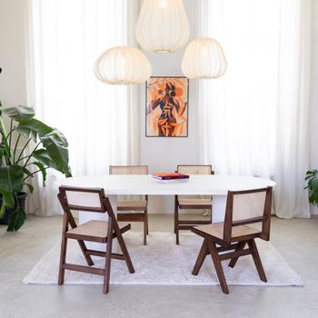 Eettafel ITHAKA Ovaal 220x110 Microcement Kolompoot Eettafel ITHAKA Ovaal 220x110 Microcement Kolompoot