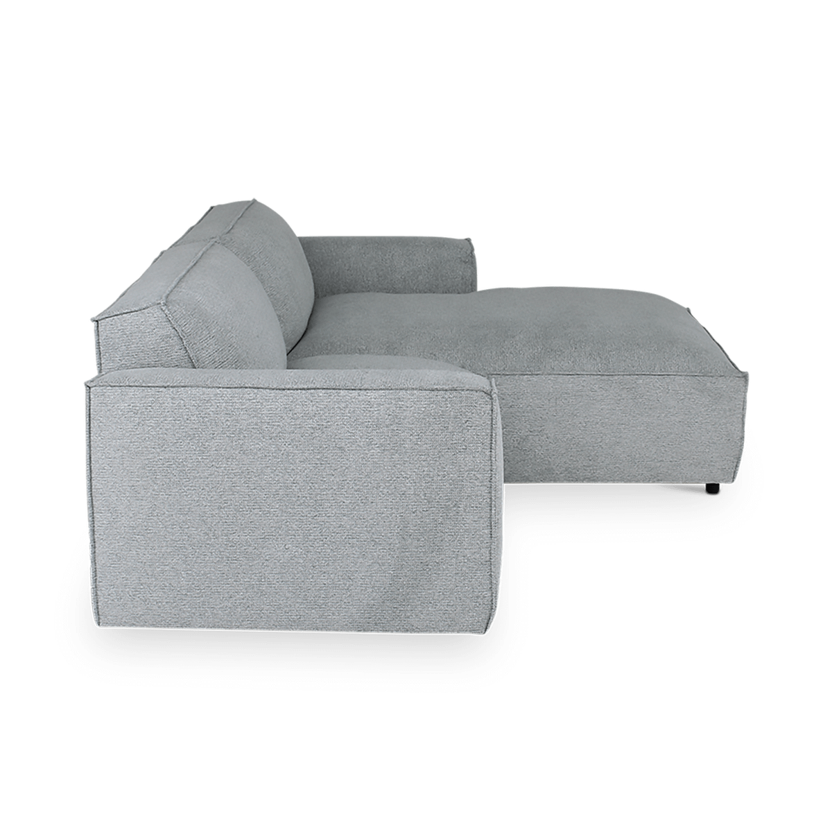 Hoeksalon CASTOR Lonchair Rechts Grijs