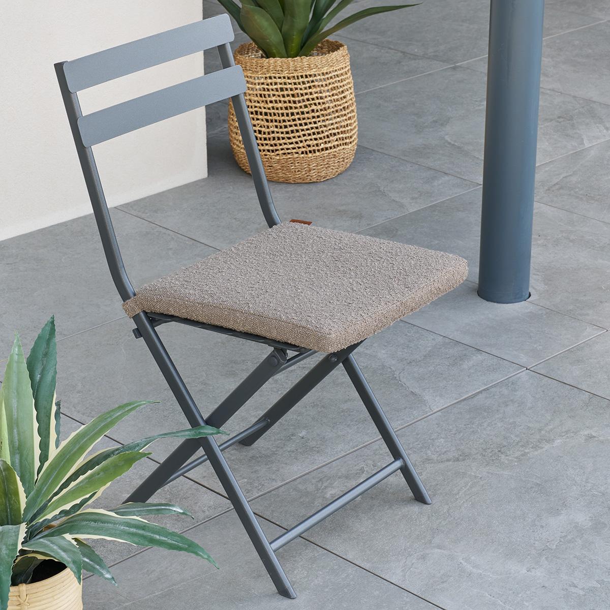 Stoelkussen Velcro TEMPIO Café