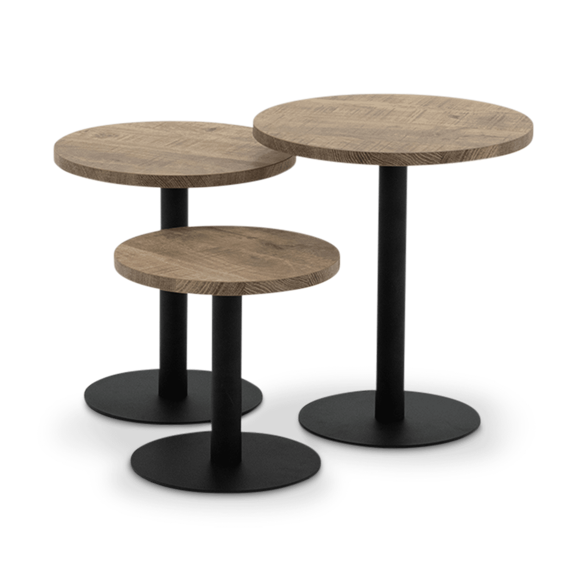 Salontafelset VEKTOR 8 Mango Ø45x50/Ø40x43/Ø35x34
