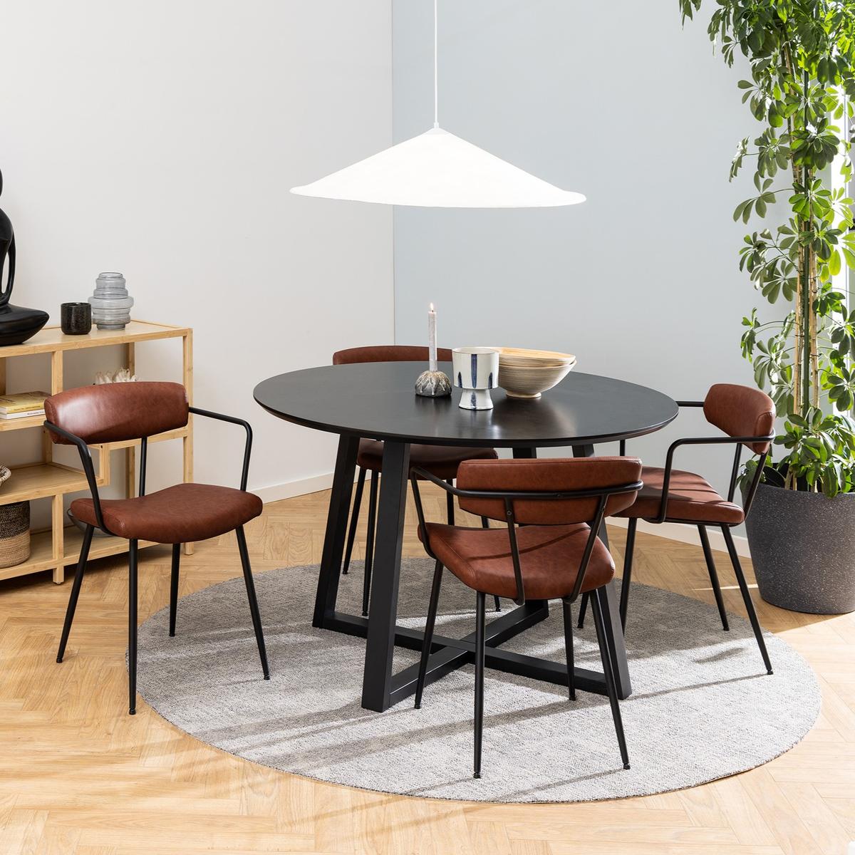 Eettafel ULLA Zwart Eikfineer Ø120cm