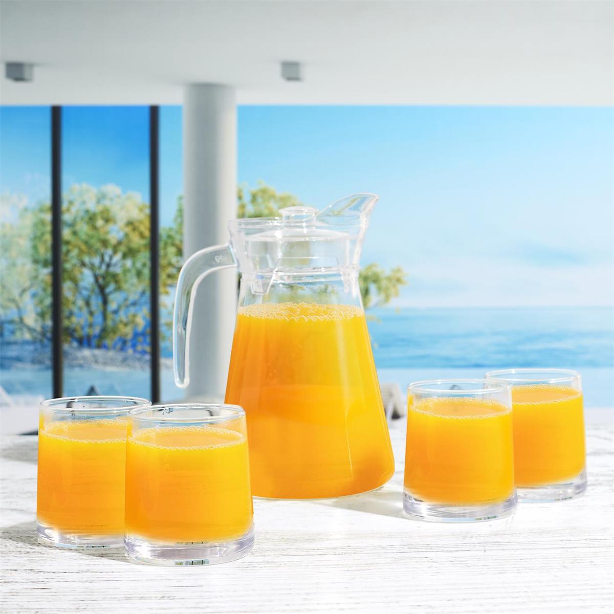 Karaf GIERI 1.5L + 4 Glazen 27cl