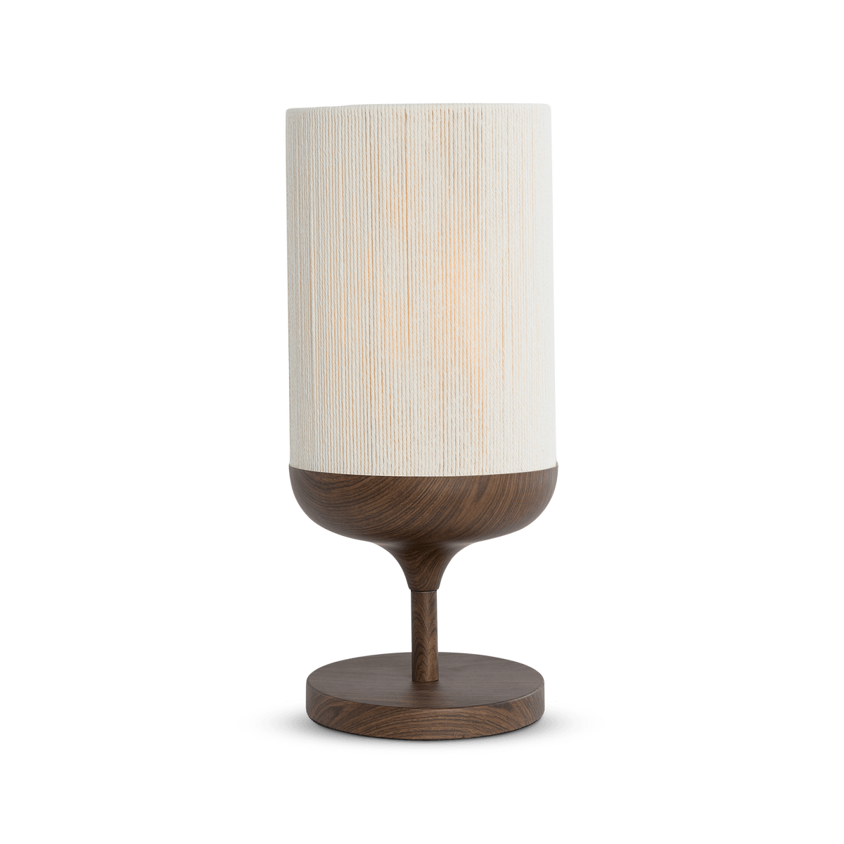 Tafellamp DANIA Donkerbruin Houtlook/Touw Crème