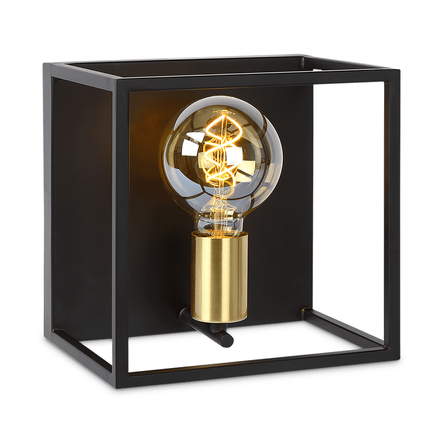 Wandlamp RUBEN 1Del. Zwart/Goud Wandlamp RUBEN 1Del. Zwart/Goud