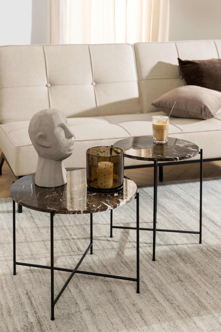 Bijzettafel FREJA Brown Emperador Marble Bijzettafel FREJA Brown Emperador Marble