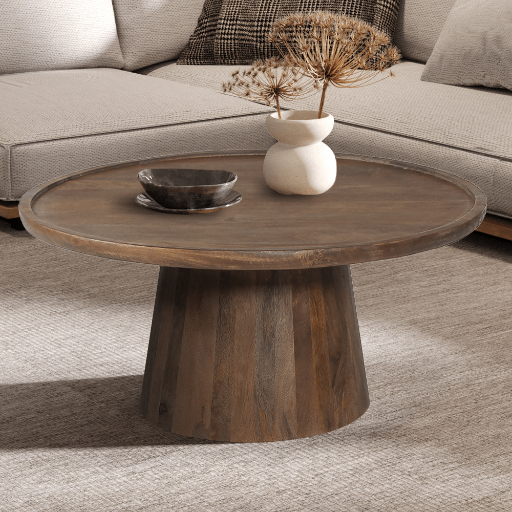 Salontafel TIAGO Ø80 Mango Lichtbruin