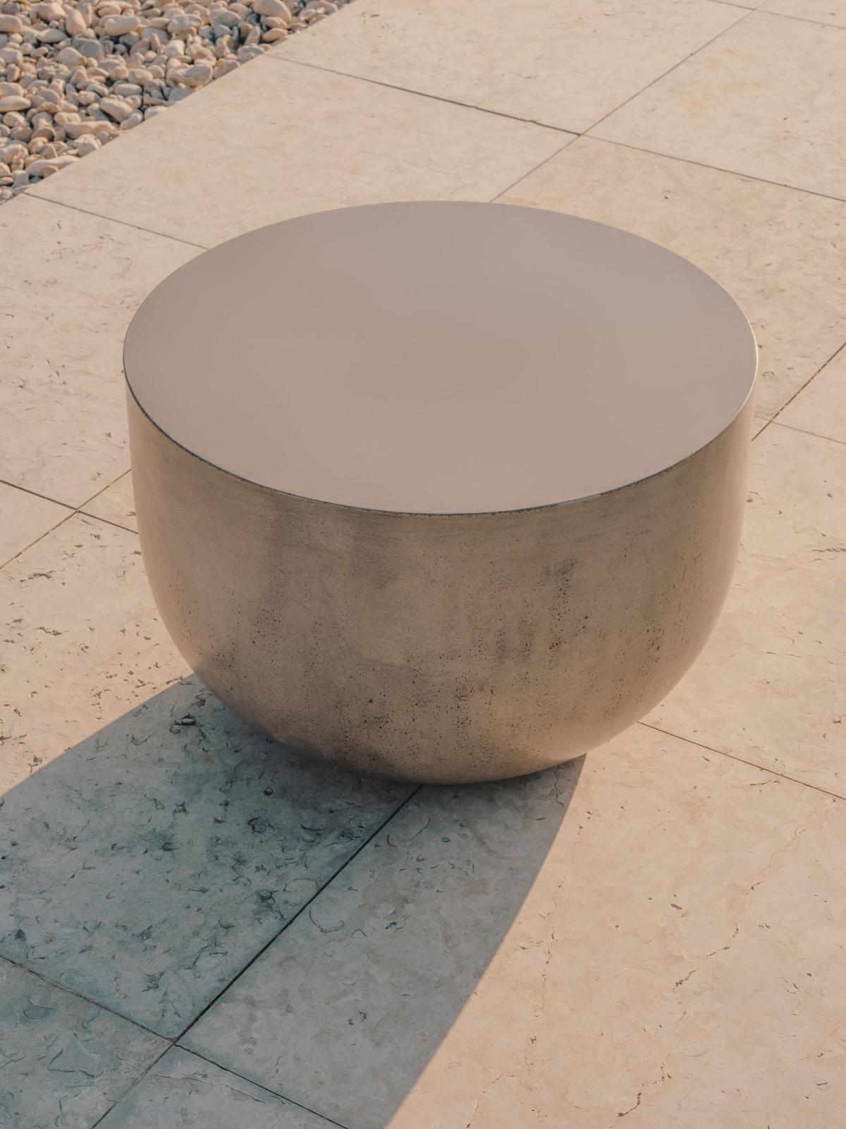 Ronde salontafel Garbet in cement ⌀60 cm
