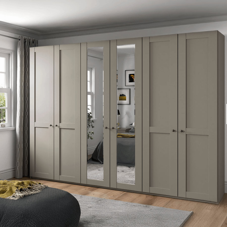Kleerkast NAVAN B300 3xSpiegel Kiezelgrijs Kleerkast NAVAN B300 3xSpiegel Kiezelgrijs