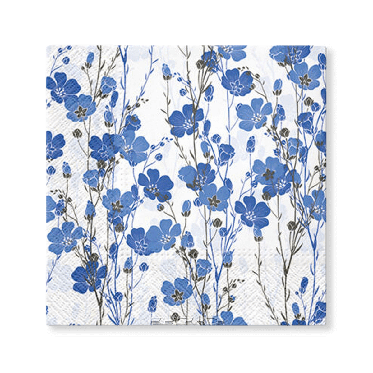S/20 Serviet FLOWERS Blauw