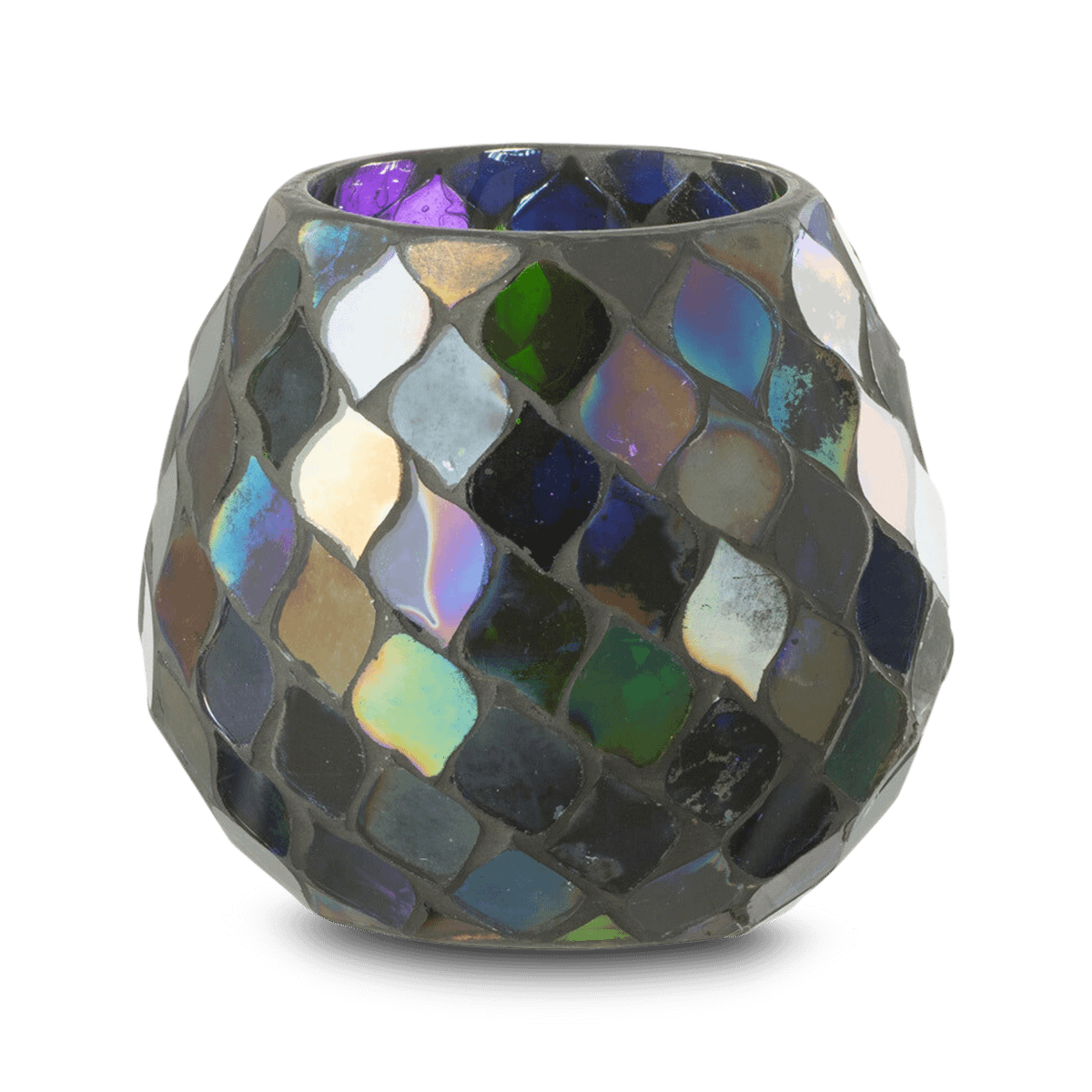 TL-Houder MOZAIK Glas Paars M