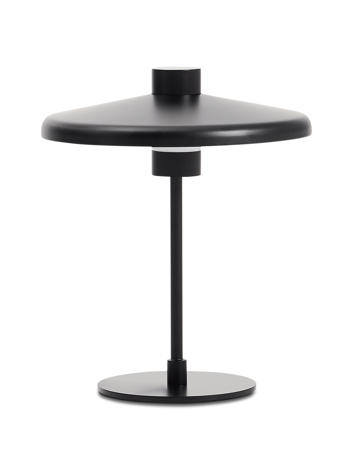 Nuvira tafellamp in zwart gesatineerd metaal