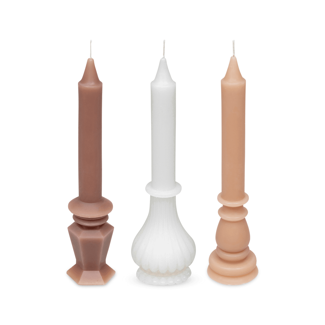 Kaars COTTAGE S/3 Wit/Roze Ass. Kaars COTTAGE S/3 Wit/Roze Ass.